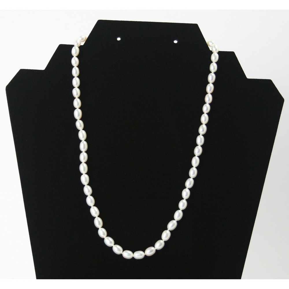 Honora White Freshwater Pearl Strand Necklace Oval Cultured Pearls 18" Inch